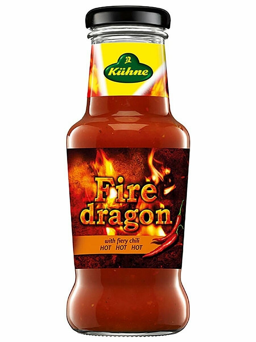 Соус Kuhne Fire Dragon Томатный с острым перцем чили 250г - фото №5