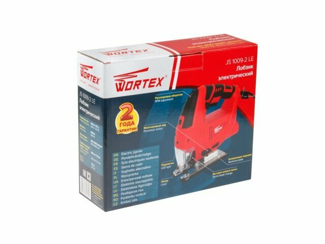 Лобзик электрический WORTEX JS 1009-2 LE в кор. (900 Вт, пропил до 100 мм, лазер, подсветка, литая платформа) (JS10092LE0021) - фото №7