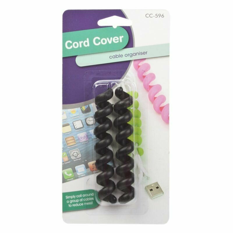 фото Скрутка кембрик для проводов "Спиралька" CC-596 комплект 2 шт. (черная)