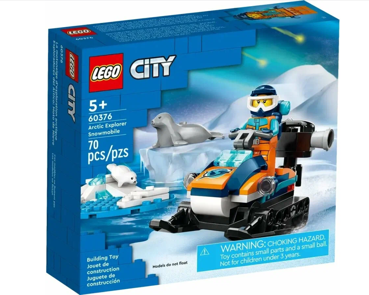 Конструктор LEGO City Arctic Explorer Snowmobile 60376, 70 дет.