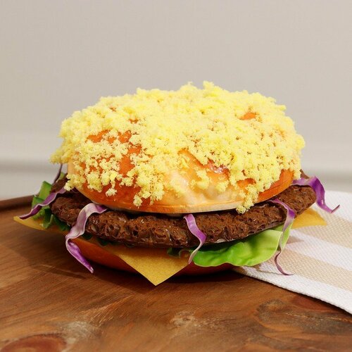 Муляж-антистресс Бургер круглый 12х12х8см 1067₽