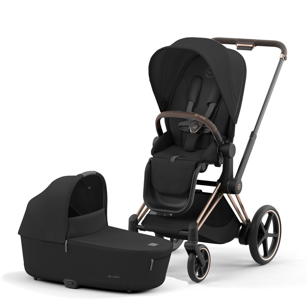 Детская коляска Cybex Priam IV Rosegold 2 в 1 Sepia Black