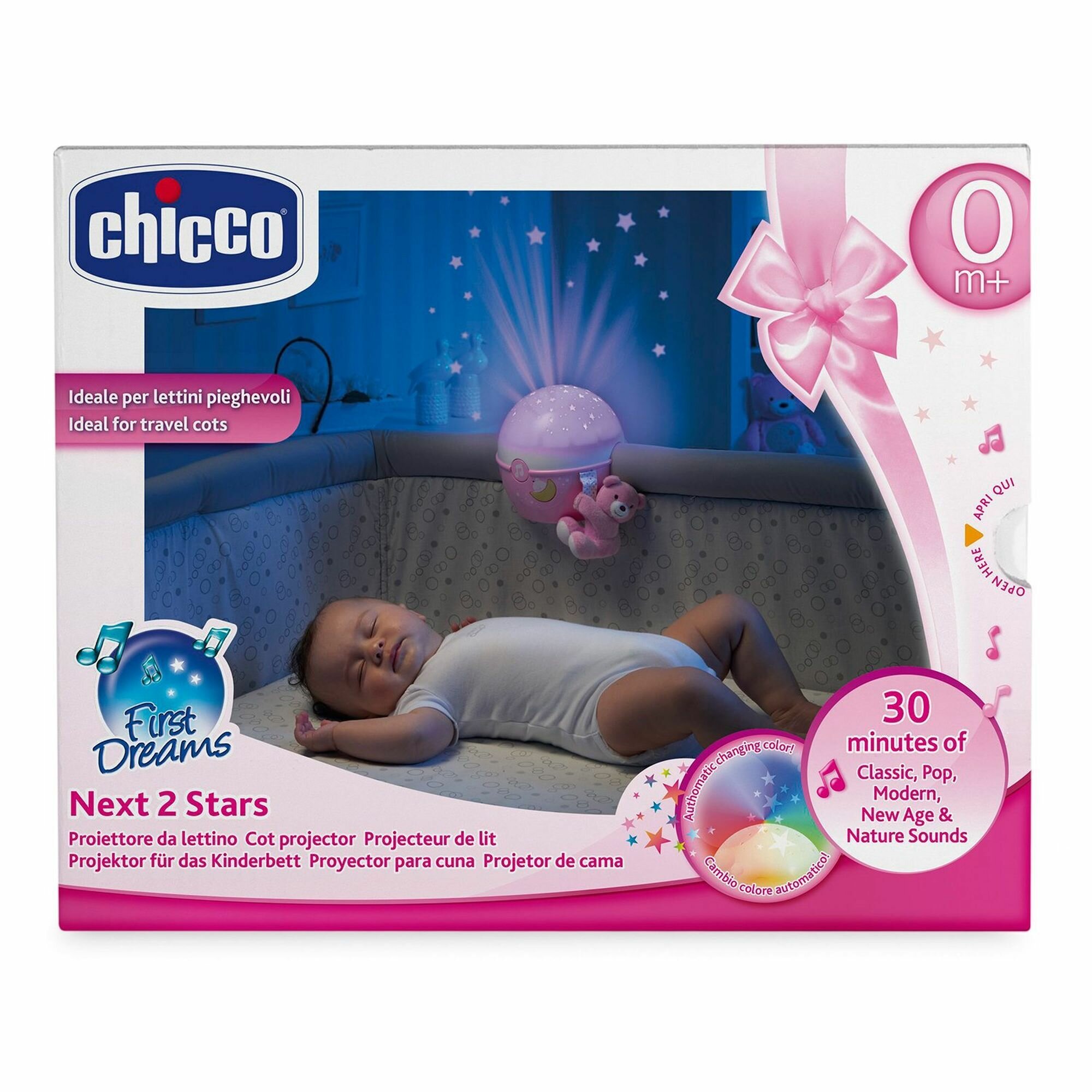 Ночник-проектор Chicco Next-2-Stars (розовая), цвет арматуры: розовый - фотография № 16