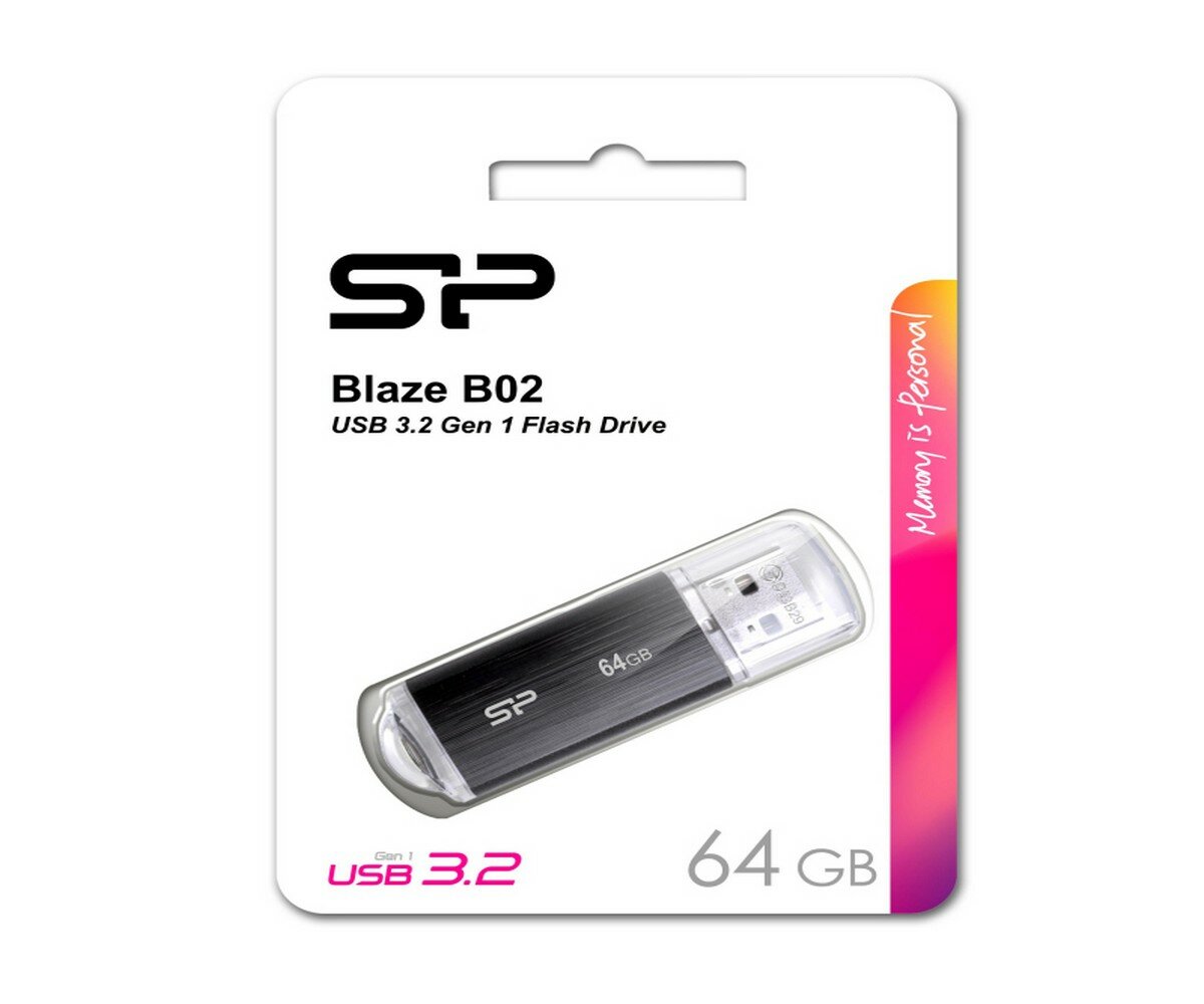 Флешка USB SILICON POWER Blaze B02 128Гб, USB3.1, черный [sp128gbuf3b02v1k] - фото №20