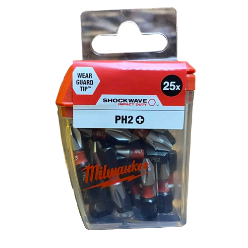 Набор бит Milwaukee SHOCKWAVE PH2 25мм 25 шт 2128₽