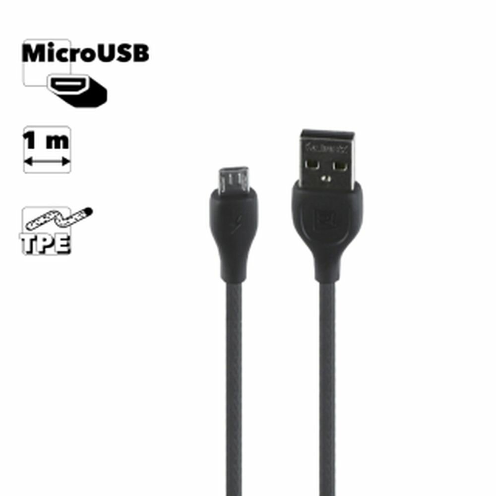 USB кабель Remax Lesu Pro Series Cable RC-160m MicroUSB, черный