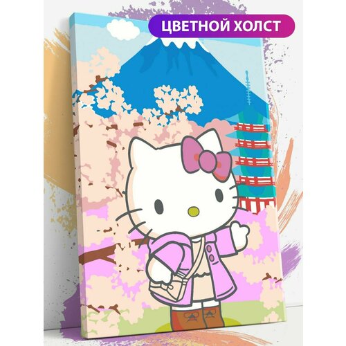 Картина по номерам на стену Hello Kitty