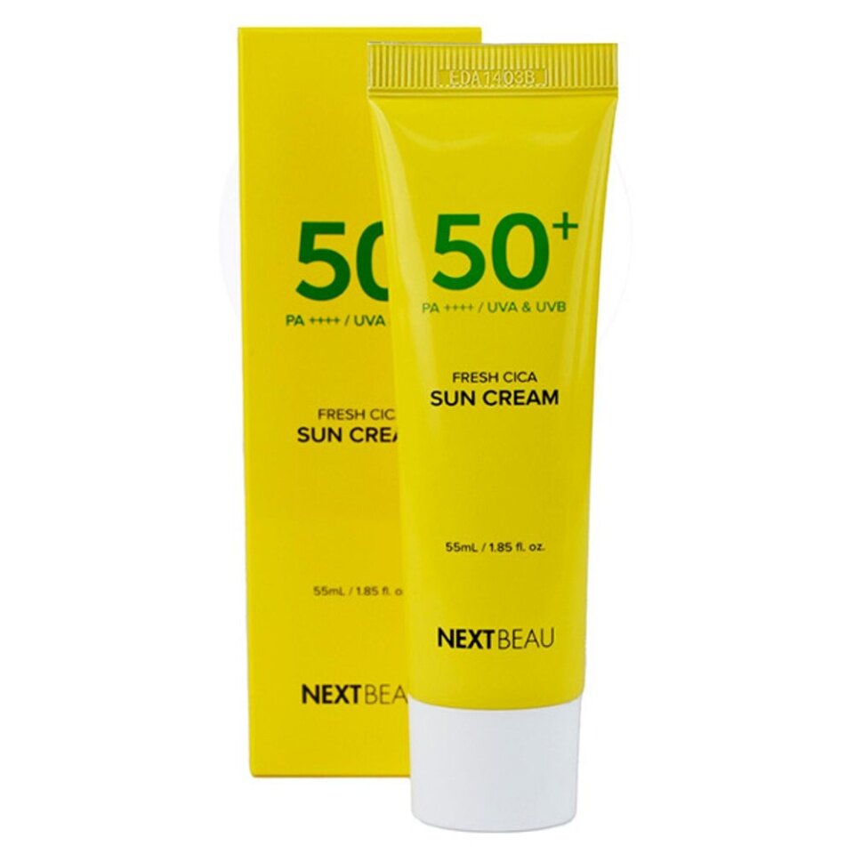 NEхTBEAU Fresh Cica Sun Cream SPF 50+ / PA++++ Солнцезащитный освежающий крем с центеллой азиатской SPF 50+ / PA++++ 55мл