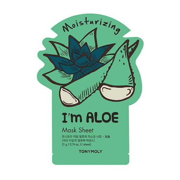 TONYMOLY Тканевая маска для лица с экстрактом алоэ вера увлажняющая I'm ALOE Mask Sheet Moisturizing, 21г - фото №10