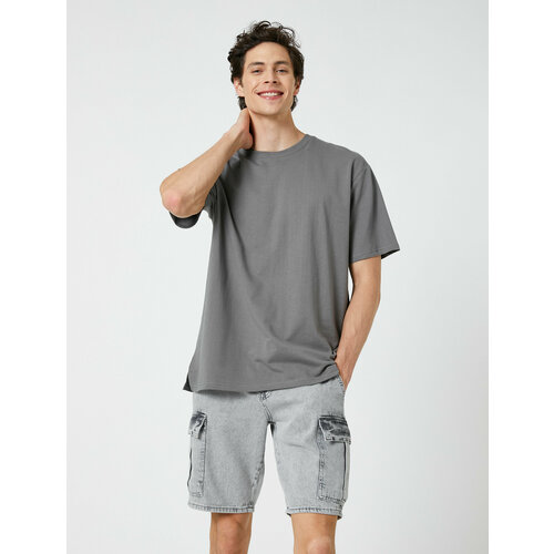 фото Шорты koton, размер 42, серый