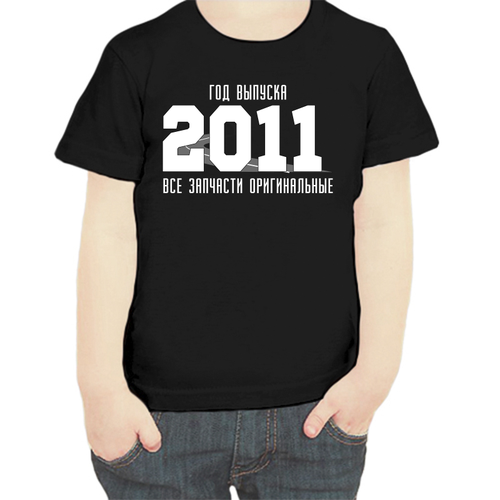 фото Футболка , размер 104, черный нет бренда