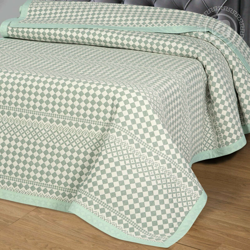 фото Одеяло-покрывало Лагуна зеленая 220*235