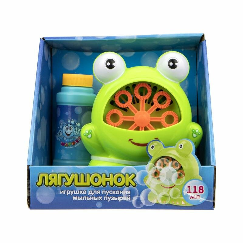 Игрушка для пускания мыльных пузырей 1TOY "Мы-шарики!" "Лягушка" (118 мл.) - фото №5