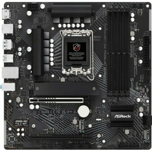 Материнская плата ASRock B760M PG LIGHTNING WIFI Socket 1700 IntelB760 4xDDR5-4800 HDMIDP 2xPCI-Ex16 1xPCI-Ex1 4xSATA3RAID 01510 3xM2 1999000₽