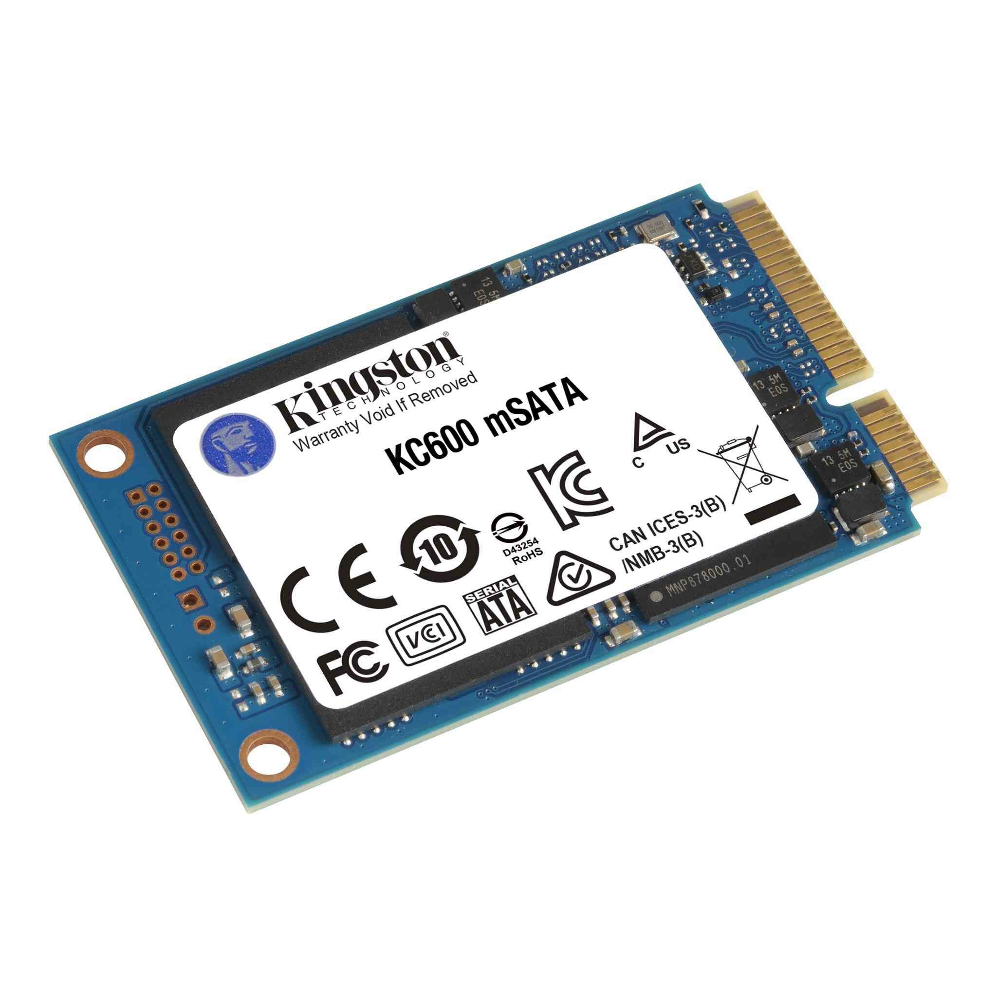 Накопитель SSD mSATA Kingston KC600 256GB SATA 6Gb/s 3D TLC 550/500MB/s MTBF 1M - фото №14