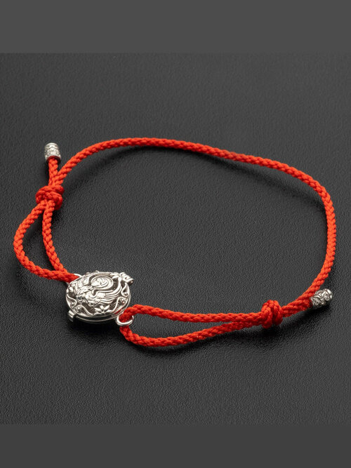 Браслет Angelskaya925 Красная нить браслет на руку женский, размер 24 см, красный, серебристый