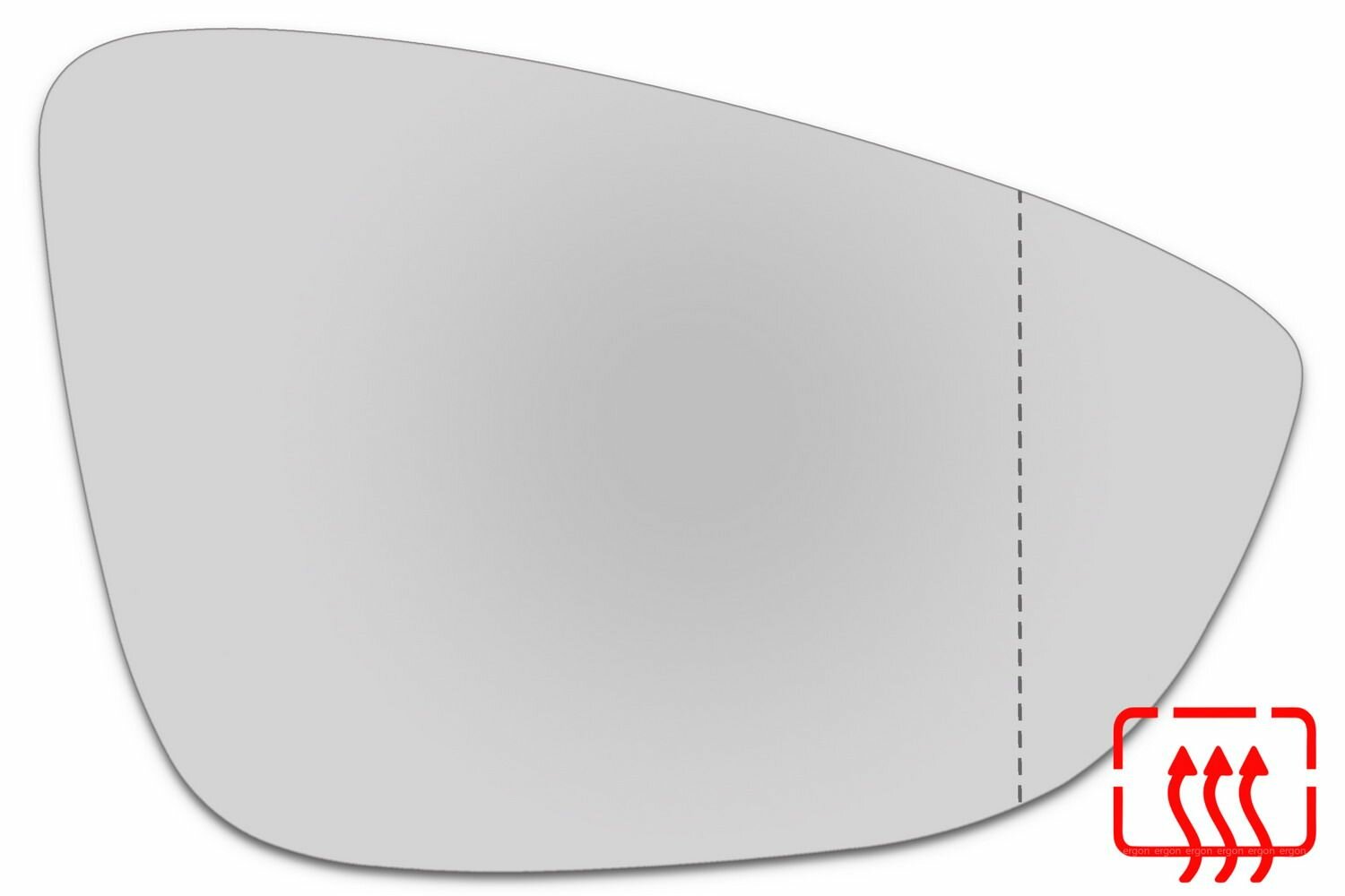 Зеркальный элемент правый VOLKSWAGEN Passat CC I (12-17) асферика нейтральный с обогревом