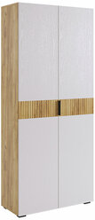 Шкаф 2-х створчатый Мебельсон Бери дуб крафт золотой / белое дерево 80x35x182.6