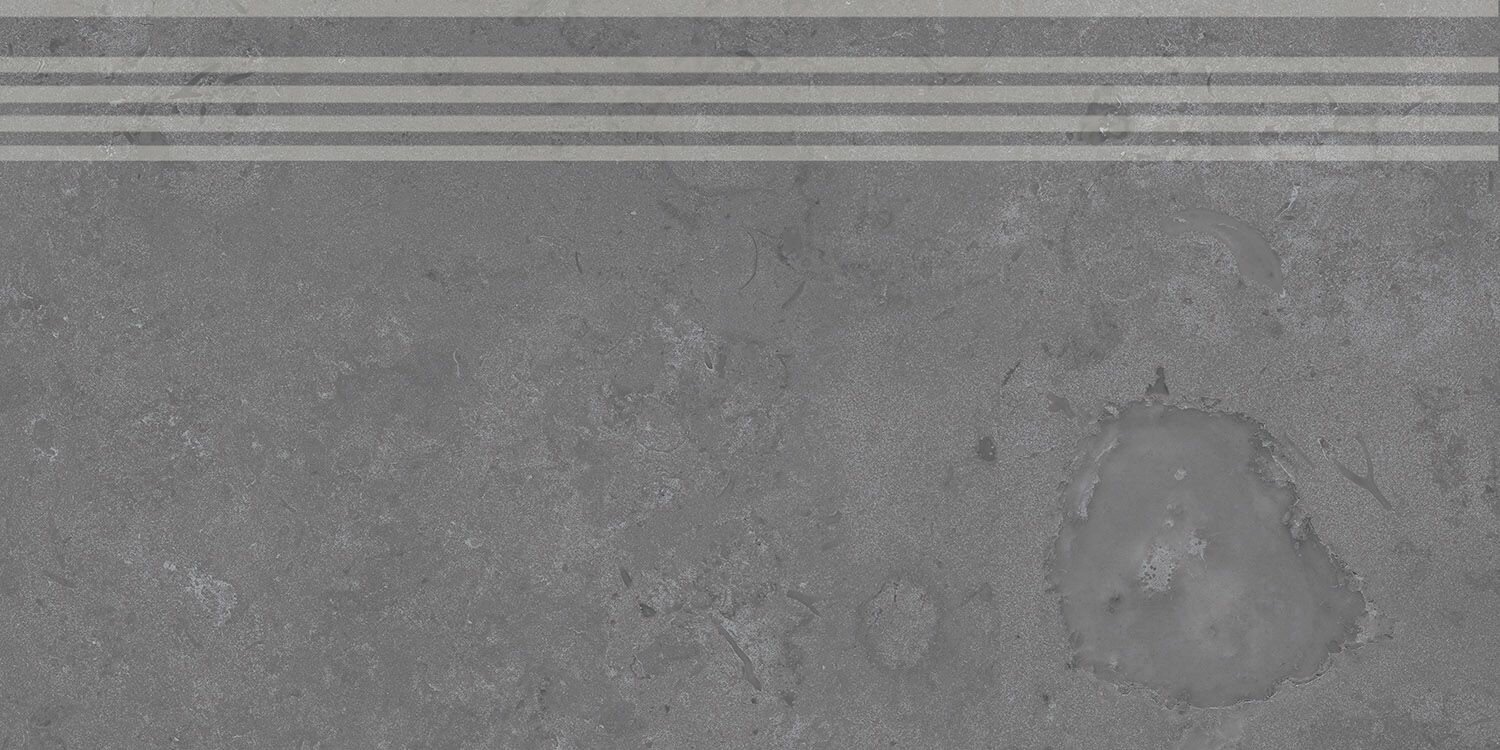 фото DD205120R/GR Ступень Про Лаймстоун серый темный натуральный обрезной 30x60x0,9