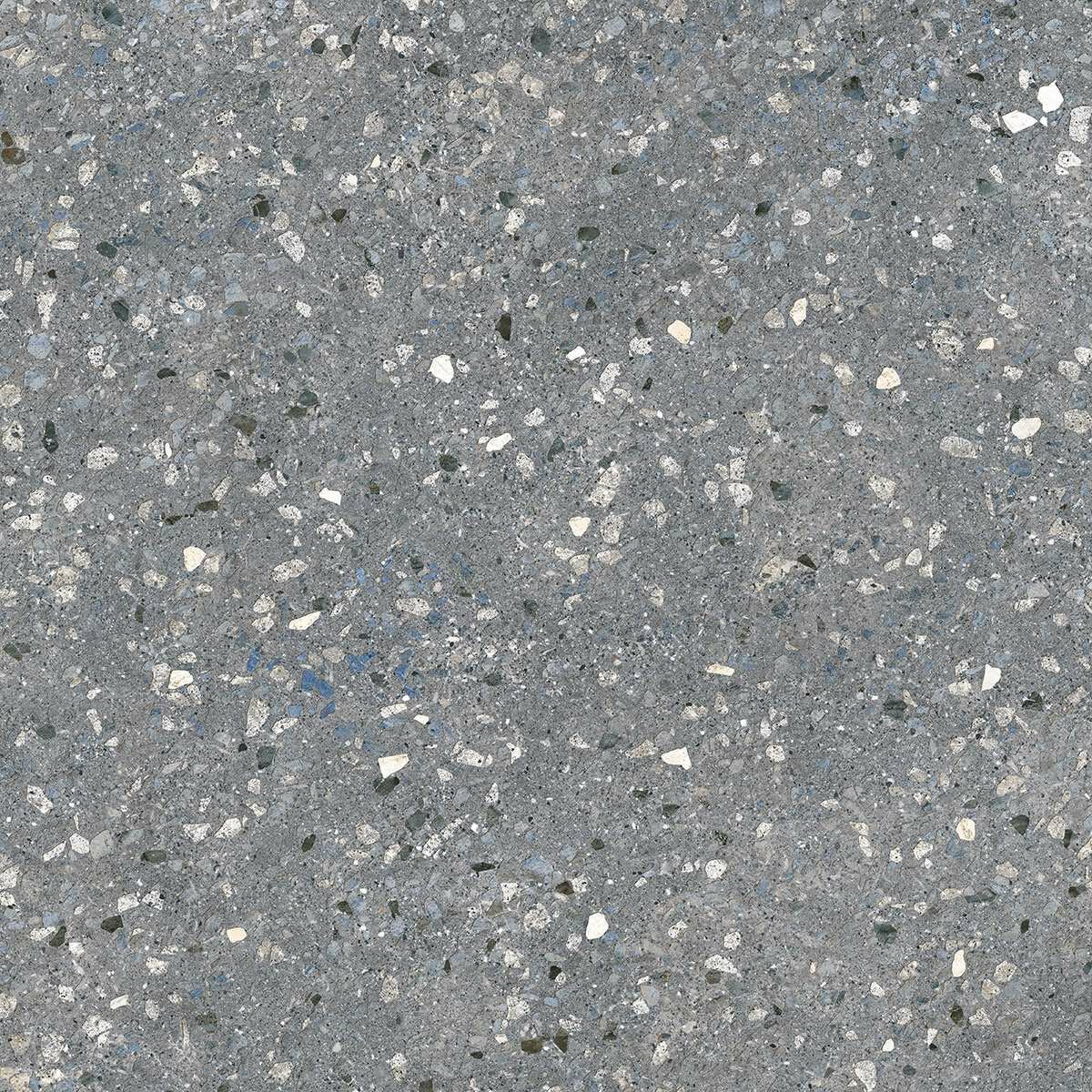 SG632820R Терраццо серый тёмный обрезной 60x60x0,9 керам. гранит