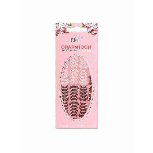 Charmicon 3D Silicone Stickers Лунулы №16 черные/белые