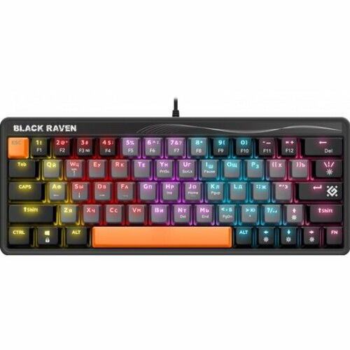 Клавиатура DEFENDER Black Raven GK-417 RU Серые клавиши Черный 45416 206100₽