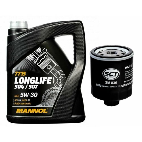 Акция MANNOL 7715 OEM Long Life 504507 4л SCT SM 836 Фильтр масляный W 71252 3505₽