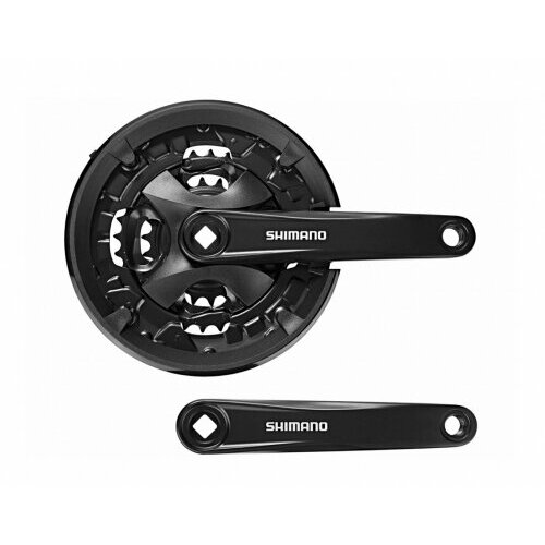 Система SHIMANO Altus FC-MT101, 44/32/22T, 3x9 скоростей, 170мм, квадрат, с защитой, черная