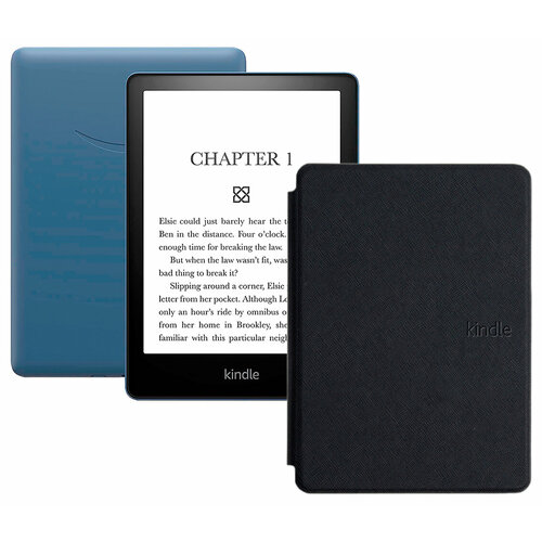 Электронная книга Amazon Kindle PaperWhite 2021 16Gb Ad-Supported Denim с обложкой ReaderONE PaperWhite 2021 Black