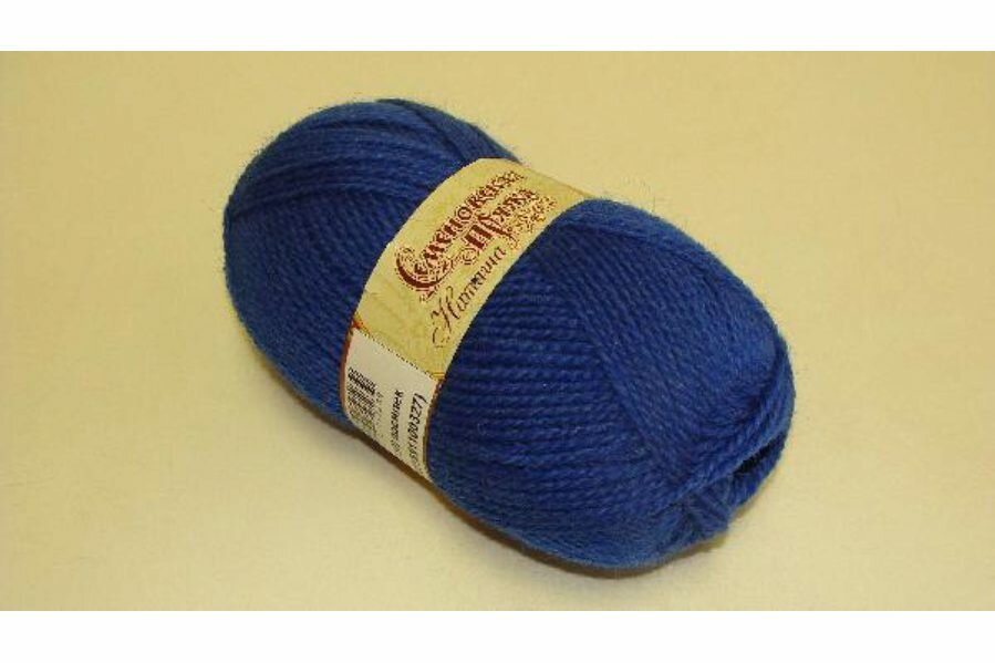 Пряжа Семеновская Natasha Wool (Наташа ЧШ) василек (180), 95%шерсть/5%акрил, 250м, 100г, 1шт