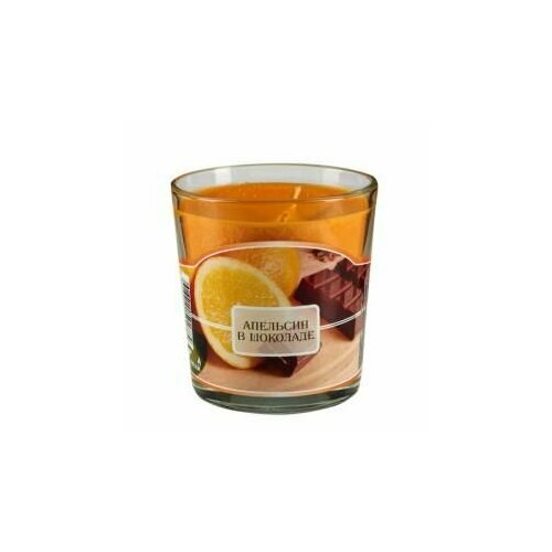 Ароматическая свеча в стакане апельсин-шоколад