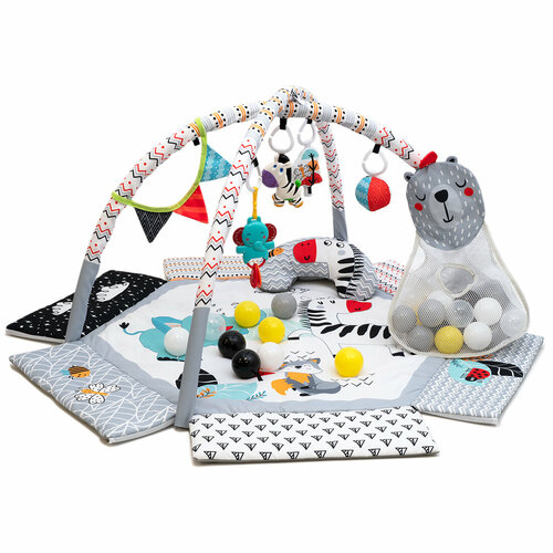 фото Развивающий коврик funkids "foldable activity gym" с бортиками, cc9639