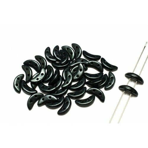 Бусины Crescent beads 10х3мм, цвет 0310-79052MJT Metallic Suede Dark Forest, 708-066, 5г (около 40 шт)