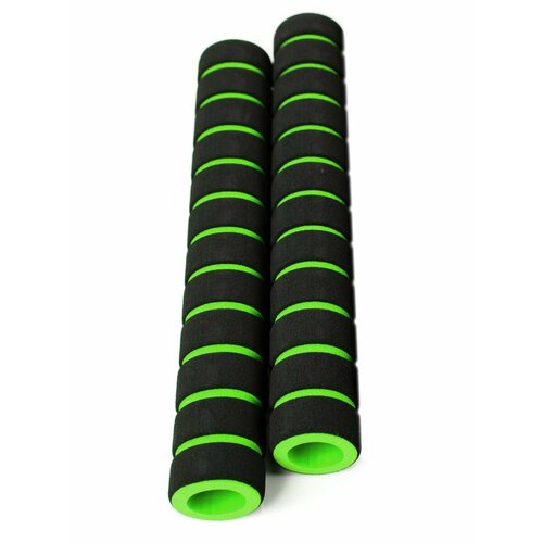 Ручки неопреновые для турника грипсы Estafit, 2 шт, черный/зеленый