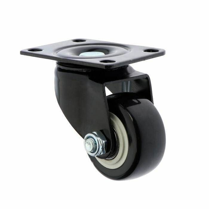 Колесо мебельное d 65 мм без тормоза черное