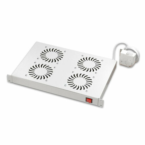 Lande 19 LN-FAN-THM-4FRM-LG 4 вентилятора с термостатом модуль вентиляторный lande ln fan onf 2ffs lg 2 вент серый упак 1шт