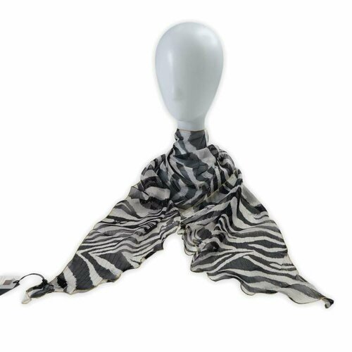 фото Шарф roberto cavalli,190х45 см, one size, белый, бежевый