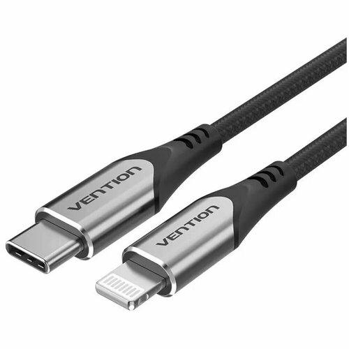 Кабель для Apple Lightning Vention 1м серебристый (TACHF) кабель usb3 1 cm hdmi 1 8m cu423mcpd 1 8m vcom