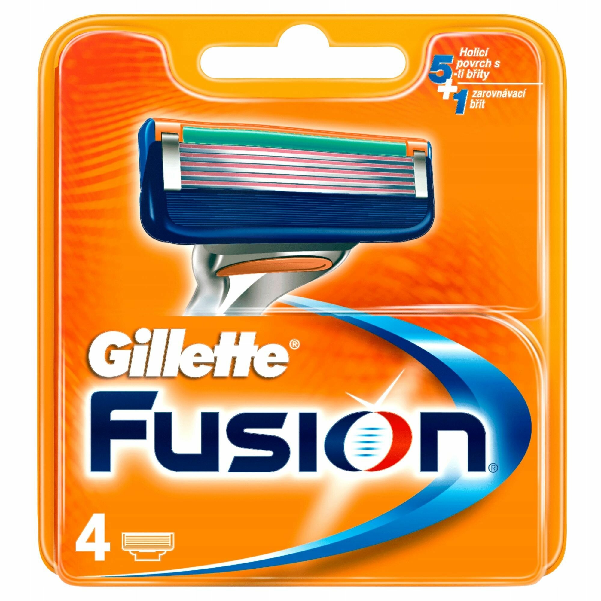 Сменные кассеты для бритья Gillette Fusion , 4 штуки в упаковке