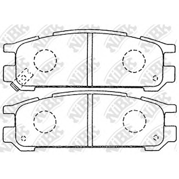 NIBK pn7249 (1V1S2648Z / 1Y0V2648Z / 1Y0V2648Z) колодки тормозные дисковые Subaru (Субару) Legacy (Легаси) 2.0 1999