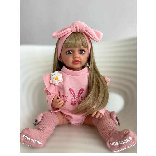Кукла Реборн силиконовая Игрушка Пупс Подарок для девочки 55 см
