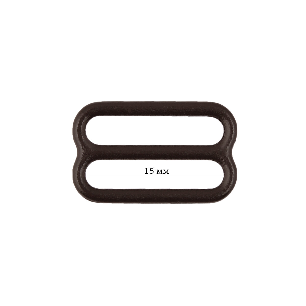 Пряжка регулятор для бюстгальтера металл ARTA. F.2828 15мм цв.111 шоколадно-коричневый, уп.50шт