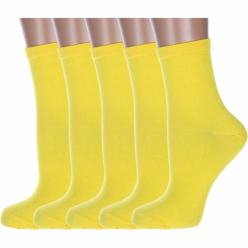 фото Носки hobby line, 5 пар, размер 36-40, желтый