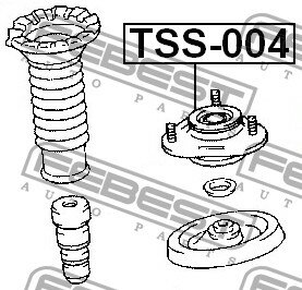 Опора аморт. перед. TOYOTA COROLLA NZE/ZZE12# 00-, TSS004 FEBEST TSS-004