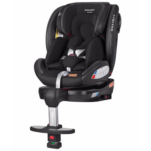 автокресло детское от 0 12 лет автокресло i size поворот на 360 i unix happy baby isofix группа 0 1 2 3 0 36 кг экокожа светло серое Автокресло Carrello Asteroid + G402, Onyx Black