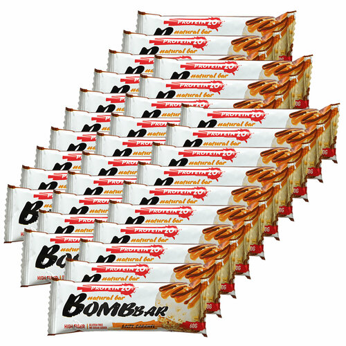 фото Bombbar, протеиновый батончик 30шт х 60г (соленая карамель)
