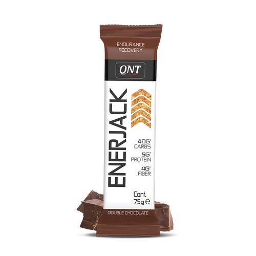 QNT Enerjack Double chocolate 75g/ Протеиновый батончик Энерджэк Двойной шоколад 75гр