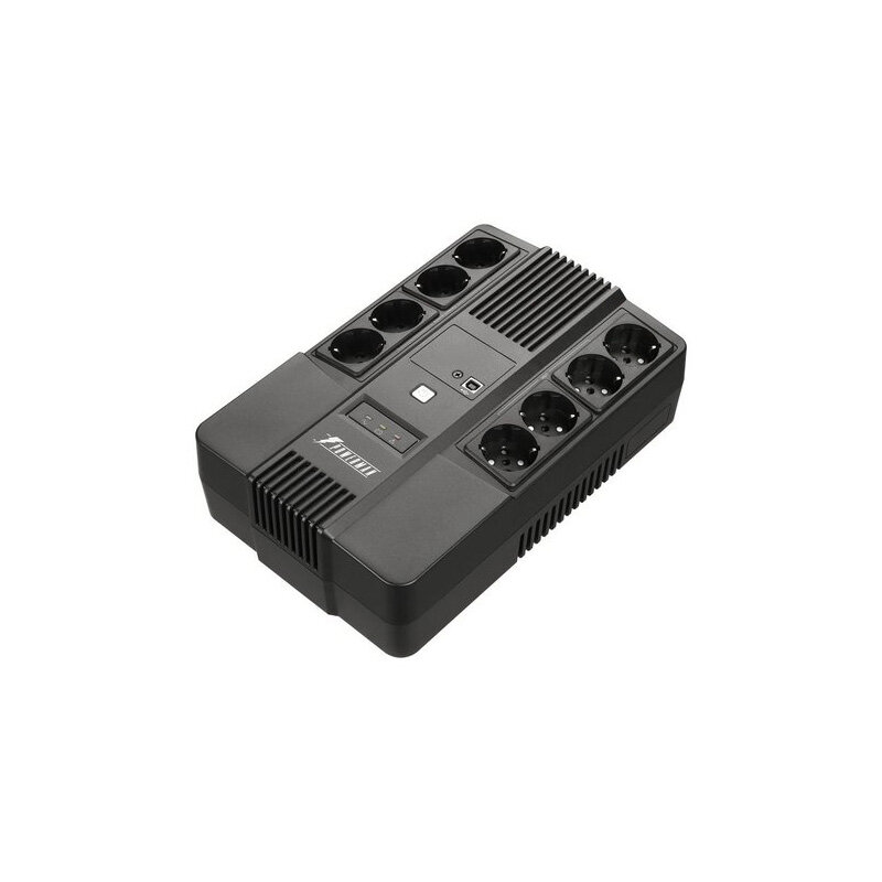 ИБП POWERMAN Brick 850 PLUS, линейно-интерактивный, 850ВА, 480Вт, 4 евророзетки с резервным питанием, 4 евророзетки с фи