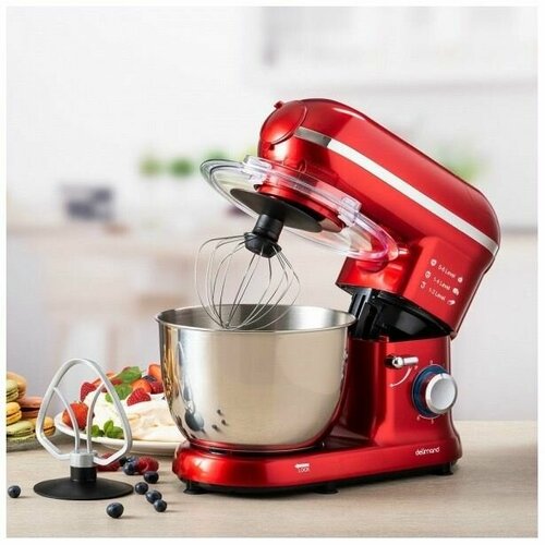 Кухонный робот-комбайн Delimano Шеф-повар 1400 Вт 6 скоростей Чаша 45 л 3 насадки Панетарное вращение Цвет красный 1019900₽