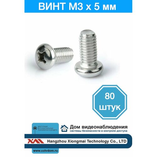 Винт M3 x 5 мм, 80 шт.